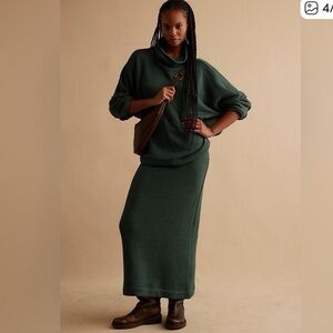 Free People Beach Milley coord set- forest green